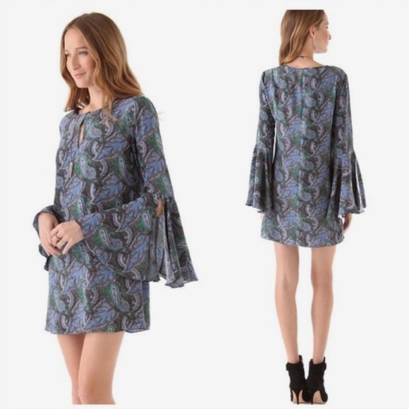 Elizabeth & James Mabel Paisley silk mini-dress XS - Picture 12 of 14